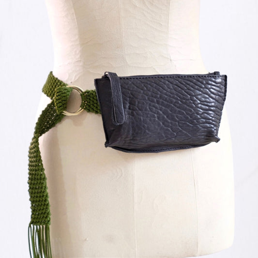 Ogda Belt Bag - Black Leather