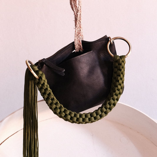 Ogda Mini Shoulder Bag - Black Leather